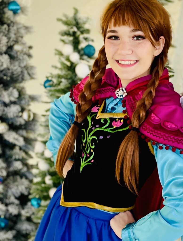 A lady dressed as Anna