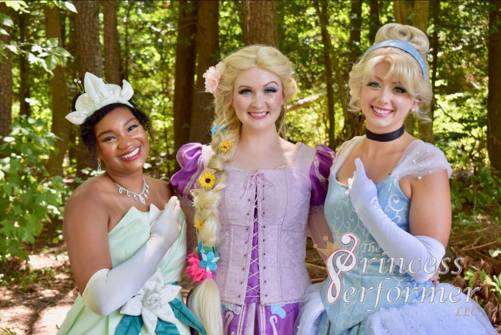 Three Disney princesses