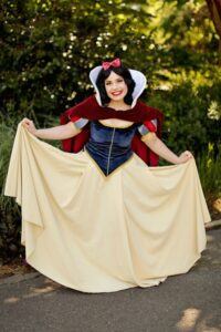 A lady dressed as Snow White